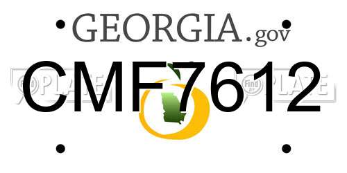 CMF7612 Georgia License Plate