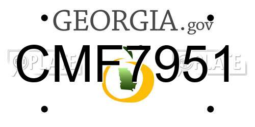 CMF7951 Georgia License Plate