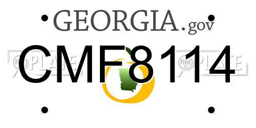 CMF8114 Georgia License Plate