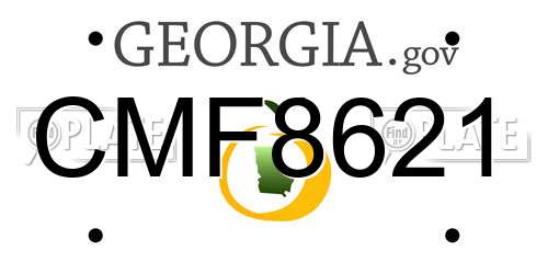 CMF8621 Georgia License Plate