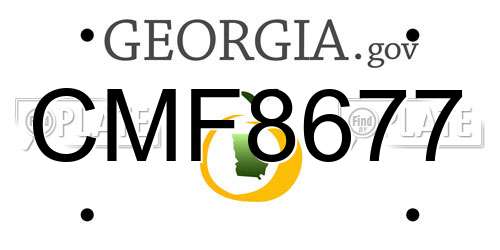 CMF8677 Georgia License Plate