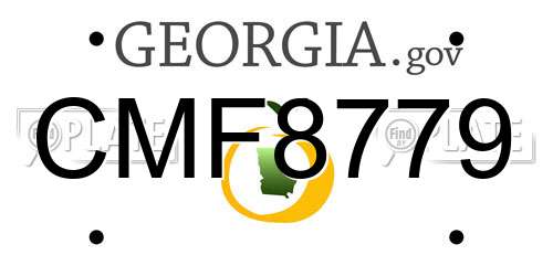 CMF8779 Georgia License Plate