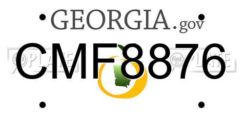 CMF8876 Georgia License Plate