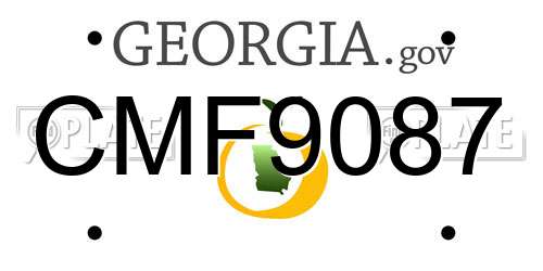 CMF9087 Georgia License Plate