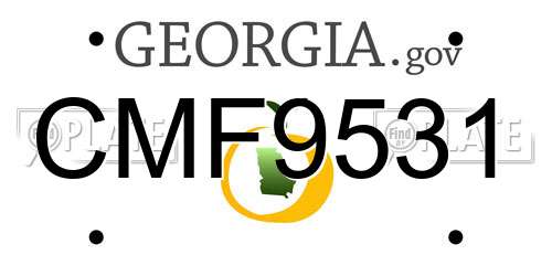 CMF9531 Georgia License Plate