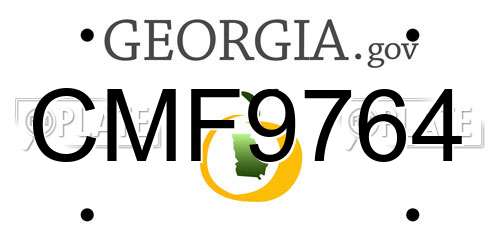 CMF9764 Georgia License Plate