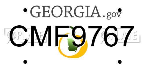 CMF9767 Georgia License Plate