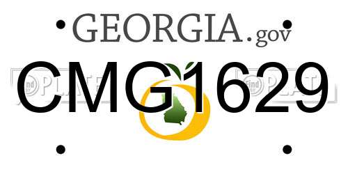 CMG1629 Georgia License Plate