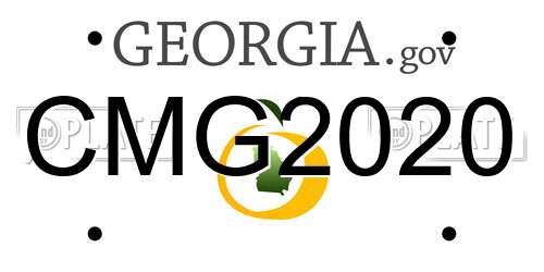 CMG2020 Georgia License Plate
