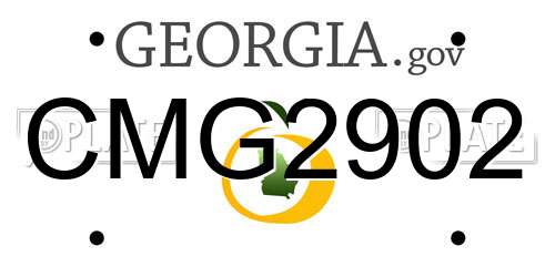CMG2902 Georgia License Plate