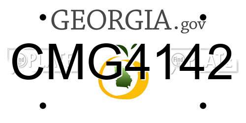 CMG4142 Georgia License Plate