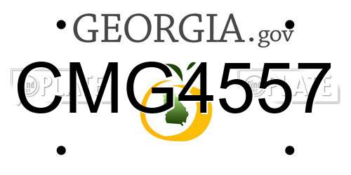 CMG4557 Georgia License Plate