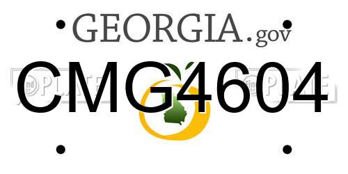 CMG4604 Georgia License Plate
