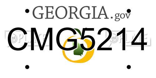 CMG5214 Georgia License Plate