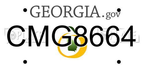 CMG8664 Georgia License Plate