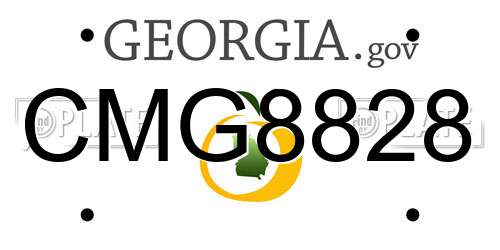 CMG8828 Georgia License Plate