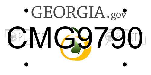 CMG9790 Georgia License Plate