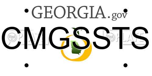 CMGSSTS Georgia License Plate