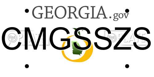 CMGSSZS Georgia License Plate