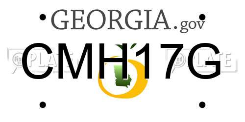 CMH17G Georgia License Plate