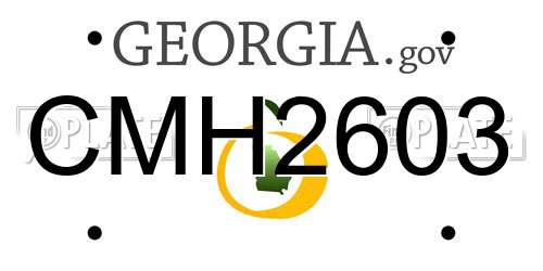 CMH2603 Georgia License Plate