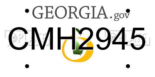 CMH2945 Georgia License Plate