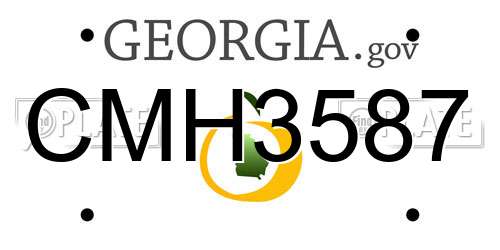 CMH3587 Georgia License Plate