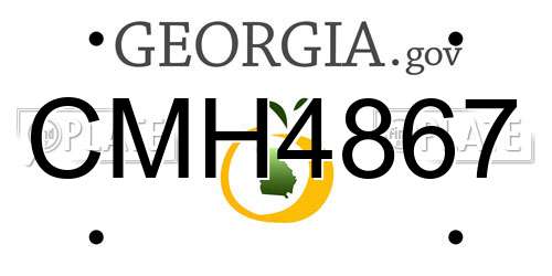 CMH4867 Georgia License Plate