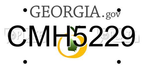 CMH5229 Georgia License Plate
