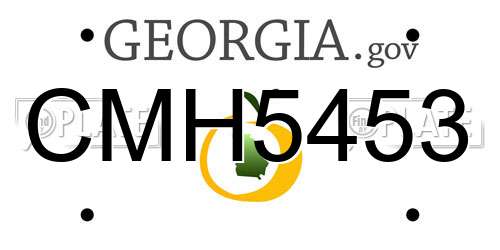 CMH5453 Georgia License Plate