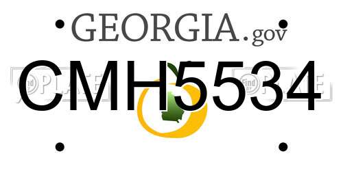 CMH5534 Georgia License Plate