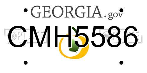 CMH5586 Georgia License Plate
