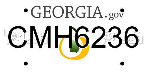 CMH6236 Georgia License Plate