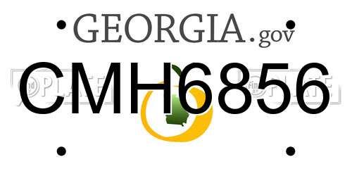 CMH6856 Georgia License Plate