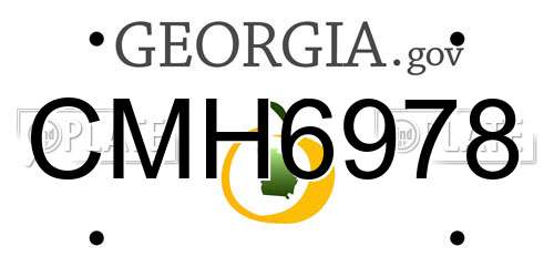 CMH6978 Georgia License Plate