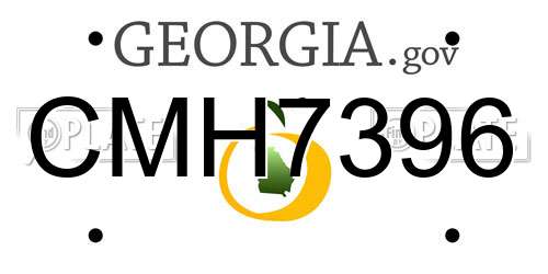 CMH7396 Georgia License Plate