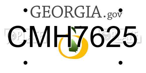 CMH7625 Georgia License Plate