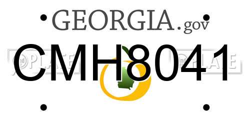 CMH8041 Georgia License Plate