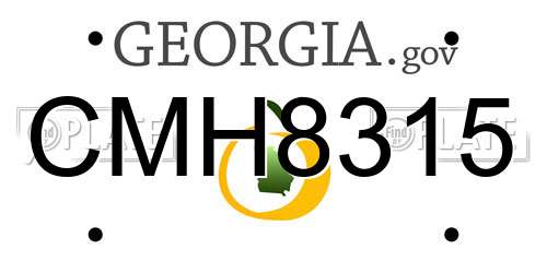 CMH8315 Georgia License Plate