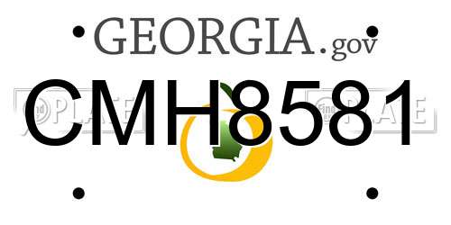 CMH8581 Georgia License Plate