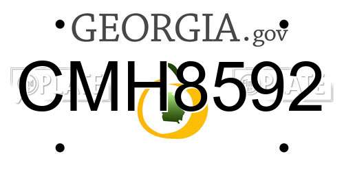 CMH8592 Georgia License Plate