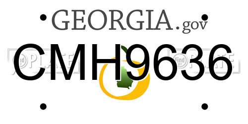 CMH9636 Georgia License Plate