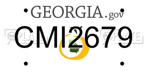CMI2679 Georgia License Plate