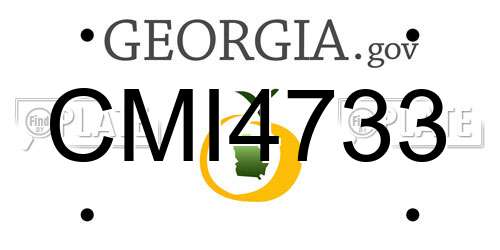 CMI4733 Georgia License Plate