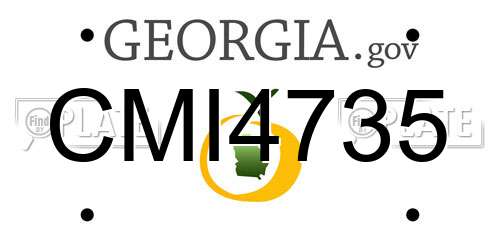 CMI4735 Georgia License Plate