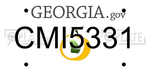 CMI5331 Georgia License Plate