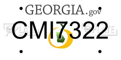 CMI7322 Georgia License Plate