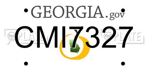 CMI7327 Georgia License Plate