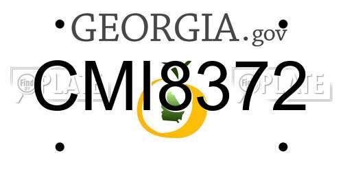 CMI8372 Georgia License Plate