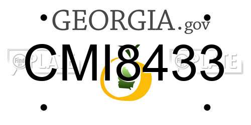 CMI8433 Georgia License Plate